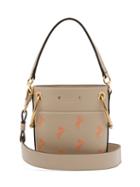 Matchesfashion.com Chlo - Roy Little Horse Embroidered Leather Bucket Bag - Womens - Grey Multi