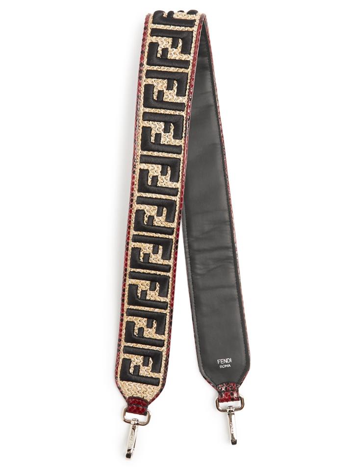Fendi Strap You Logo-embroidered Raffia Bag Strap