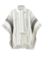 Matchesfashion.com Vika Gazinskaya - Scarf-neck Striped Shawl - Womens - Grey White