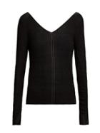 Matchesfashion.com Lemaire - Fine Knit Ribbed Sweater - Womens - Black
