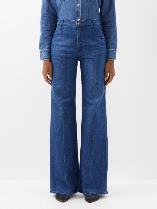 Nili Lotan - Anna Wide-leg Jeans - Womens - Dark Denim
