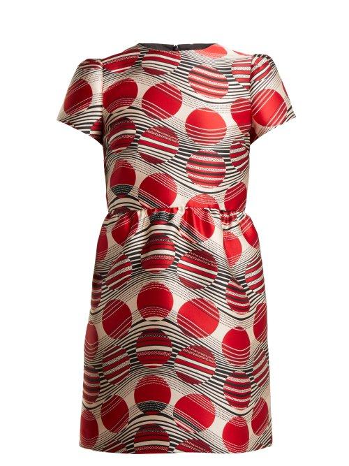 Matchesfashion.com Redvalentino - Bambolina Jacquard Mini Dress - Womens - Red Multi