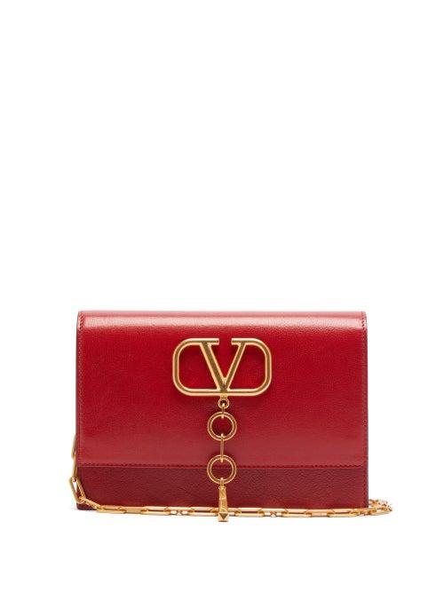 Matchesfashion.com Valentino - V Case Leather Cross Body Bag - Womens - Red