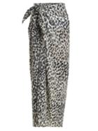 On The Island Pareo Psili Animal-print Cotton Sarong