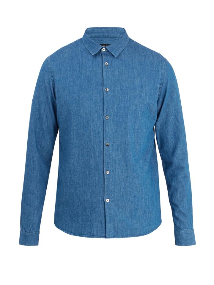 A.p.c. Point-collar Denim Shirt