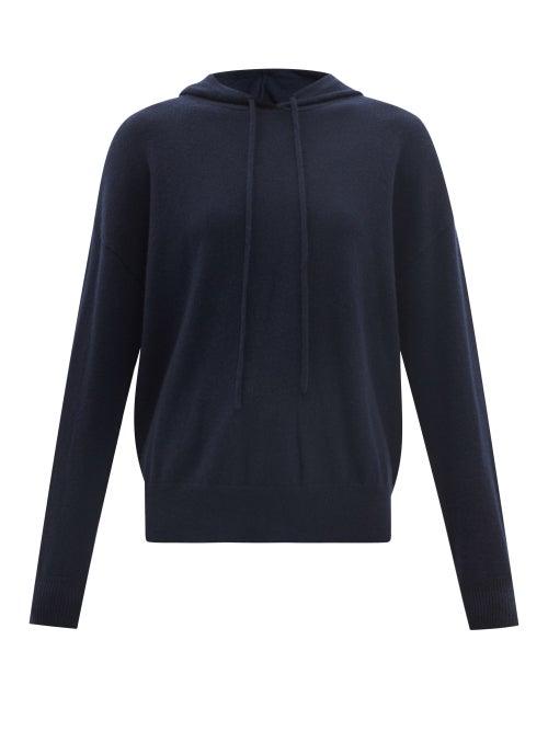 Lisa Yang - Luella Fine-knit Cashmere Hooded Sweatshirt - Womens - Navy