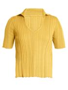 Jacquemus V-neck Ribbed-knit Cotton Top