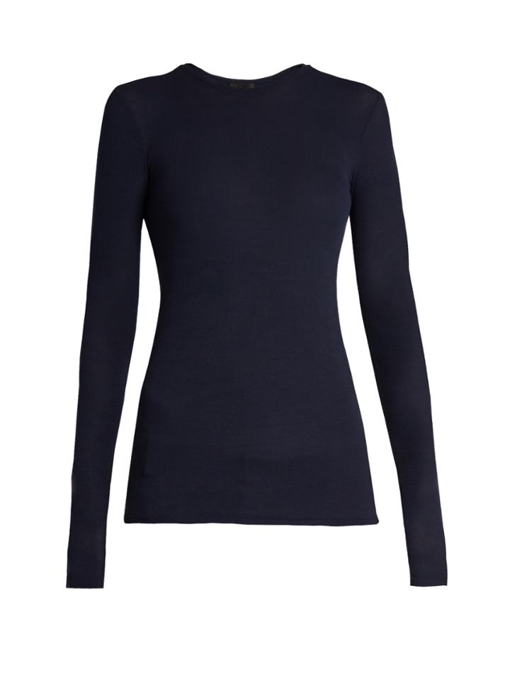 Atm Long-sleeved Ribbed-jersey T-shirt
