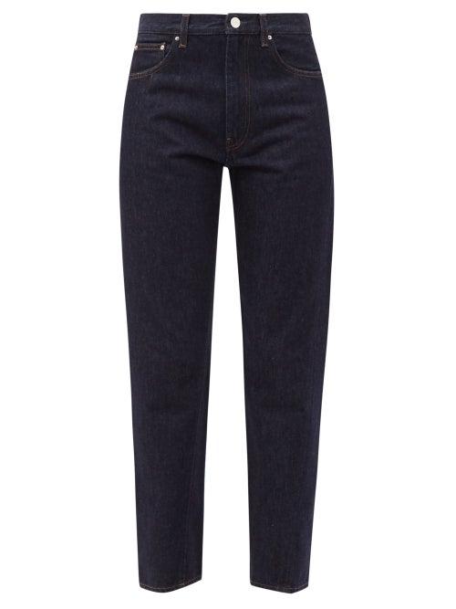 Totme - High-rise Cropped Straight-leg Jeans - Womens - Indigo