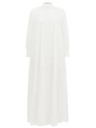 Matchesfashion.com Palmer//harding - Casablanca Cotton-blend Shirt Dress - Womens - White