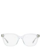 Matchesfashion.com Gucci - Square Semi Transparent Acetate Glasses - Womens - Light Blue