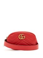 Matchesfashion.com Gucci - Gg Marmont Quilted-leather Belt Bag - Womens - Red