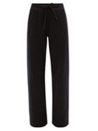 Ladies Activewear Ernest Leoty - Anna Side-stripe Cotton-blend Jersey Track Pants - Womens - Black