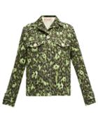 Matchesfashion.com Marni - Floral-print Cotton Cloqu Jacket - Womens - Green Multi