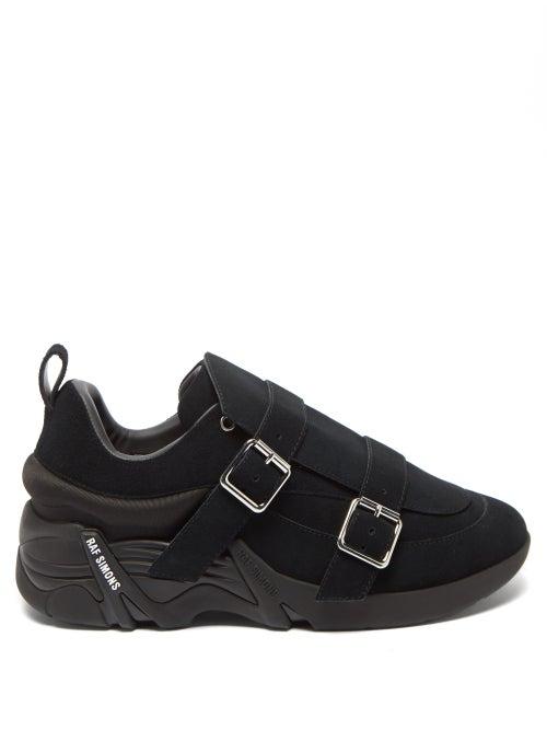 Raf Simons - Antei-22 Chunky-sole Suede Trainers - Mens - Black
