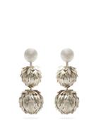 Matchesfashion.com Rebecca De Ravenel - Thunder Clip On Earrings - Womens - Silver