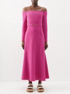 Gabriela Hearst - Carole Off-the-shoulder Knitted Dress - Womens - Fuchsia