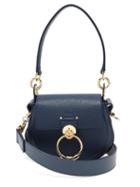 Matchesfashion.com Chlo - Tess Small Grained-leather Shoulder Bag - Womens - Dark Blue