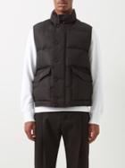 Alexander Mcqueen - Graffiti-logo Padded Technical-faille Gilet - Mens - Black