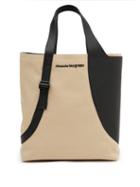 Alexander Mcqueen - Harness Logo-embroidered Gabardine Tote Bag - Mens - Cream Black