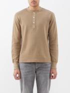 Rag & Bone - Collin Cotton-jersey Henley Top - Mens - Beige