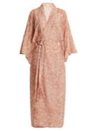 Chufy Cherry Blossoms Cotton And Silk-blend Kimono