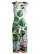 Dolce & Gabbana Hydrangea-print Stretch-silk Dress