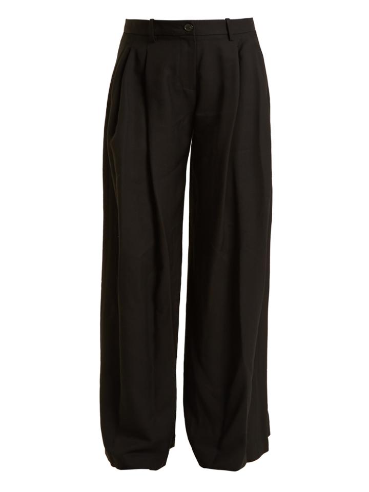Nili Lotan Inez Wide-leg Twill Trousers