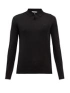 A-cold-wall* - Asymmetric-seam Wool Polo Shirt - Mens - Black