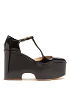 Gabriela Hearst Cady Leather Mary-jane Flatform Shoes