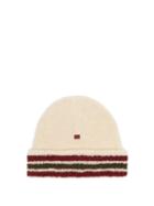 Acne Studios - Kelix Striped Wool-blend Terry Beanie Hat - Mens - Khaki