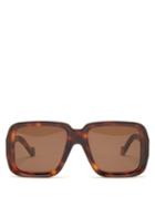 Loewe - Square Acetate Sunglasses - Mens - Brown