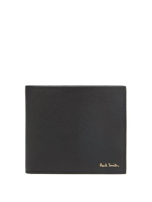 Matchesfashion.com Paul Smith - Scenery-print Bi-fold Leather Wallet - Mens - Black