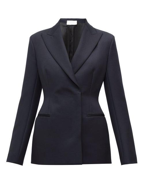 Matchesfashion.com The Row - Lanois Double-breasted Peak-lapel Wool Jacket - Womens - Navy