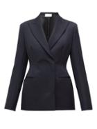 Matchesfashion.com The Row - Lanois Double-breasted Peak-lapel Wool Jacket - Womens - Navy