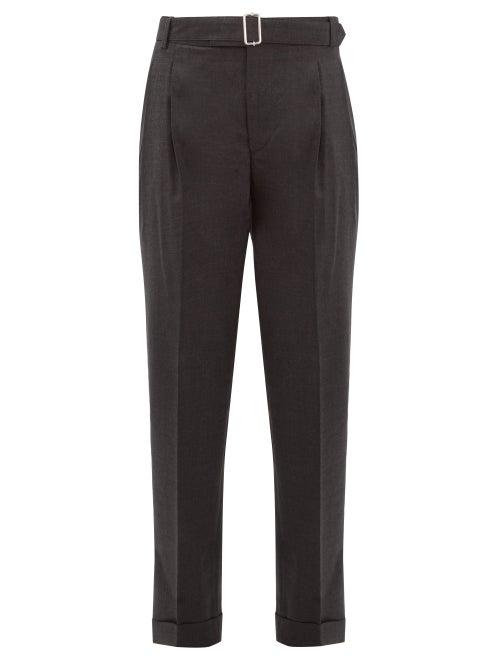 Matchesfashion.com Officine Gnrale - Pierre High Rise Wool Trousers - Womens - Grey