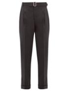 Matchesfashion.com Officine Gnrale - Pierre High Rise Wool Trousers - Womens - Grey