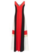 Zeus + Dione Pythian Colour-block Silk Dress