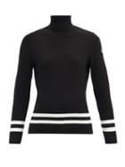 Matchesfashion.com Fusalp - Judith Roll-neck Striped Sweater - Womens - Black