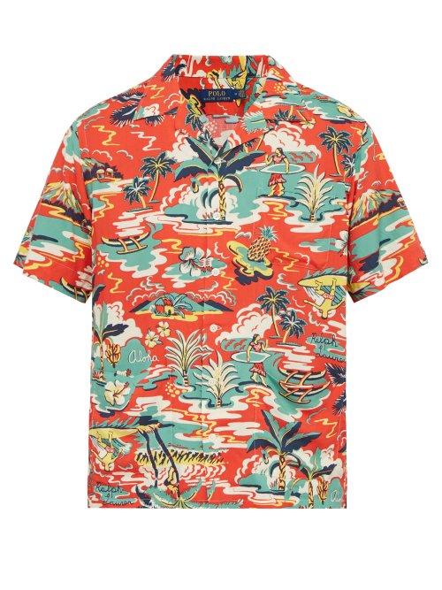 Matchesfashion.com Polo Ralph Lauren - Hawaiian Print Short Sleeved Shirt - Mens - Red Multi