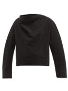 Matchesfashion.com Lemaire - Oversized Crew Neck Cotton Blend Top - Womens - Black