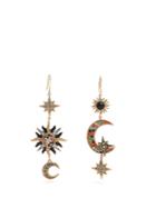 Roberto Cavalli Sun, Star And Moon-embellished Drop Earrings