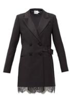 Matchesfashion.com Self-portrait - Double-breasted Crepe Blazer Dress - Womens - Black