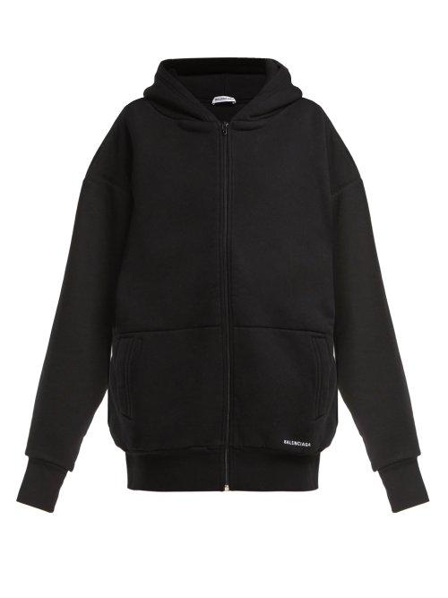 Matchesfashion.com Balenciaga - Oversized Cotton Hooded Sweatshirt - Womens - Black