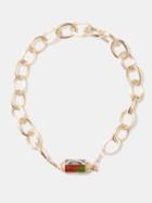 Marie Lichtenberg - Believe Diamond & 18kt Gold Locket Necklace - Womens - Rose Gold