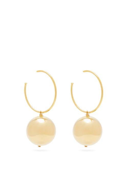 Matchesfashion.com Carolina Herrera - Sphere Hoop Earrings - Womens - Gold