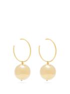 Matchesfashion.com Carolina Herrera - Sphere Hoop Earrings - Womens - Gold