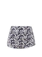 Matchesfashion.com Norma Kamali - Bill Zebra-print High-rise Bikini Briefs - Womens - Blue Print