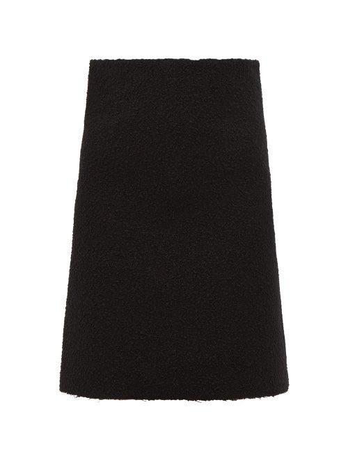Matchesfashion.com Bottega Veneta - A Line Boucl Skirt - Womens - Black