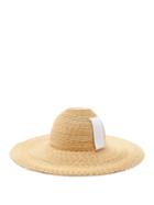 Matchesfashion.com Lola Hats - Sugarcone Wide-brim Straw Hat - Womens - Beige White